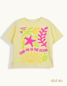 1384 T-shirt 140 żółty