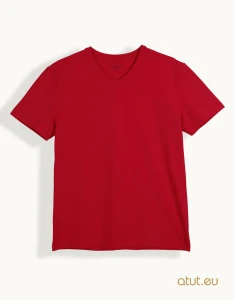 1027 T-shirt męski L czerwony