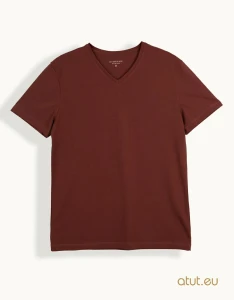 1027 T-shirt męski L jasne bordo