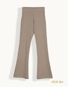 00221 Flared trousers (ribbed) 152 ciemny beż