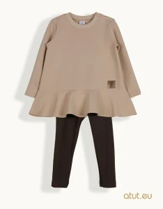 1670 Komplet tunika+ legginsy 86 beż