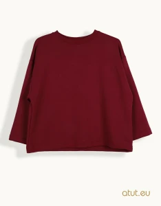 1668 Bluza pudełkowa L bordo