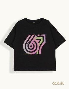 00049 T-shirt 158 czarny