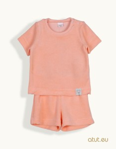 1691 Komplet t-shirt + spodenki 80 jasny pomarańcz