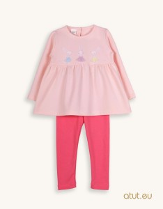 1220 Komplet tunika + legginsy 92 róż