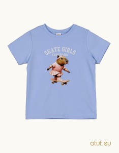 00052 T-shirt 134 jasny niebieski
