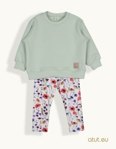 1693 Komplet bluza + legginsy 92 jasna mięta