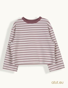 1540 Bluza 140 paski fiolet