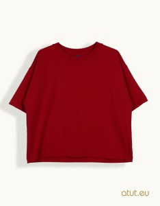 00068 Bluzka L/XL ciemny czerwony