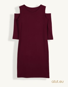1671 Sukienka 170 ciemne bordo