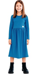 1500 Sukienka 140 niebieski