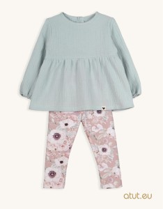 1232 Komplet tunika + legginsy 86 jasny turkus