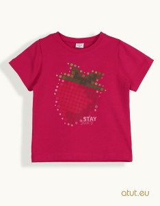 00131 T-shirt 116 ciemny róż